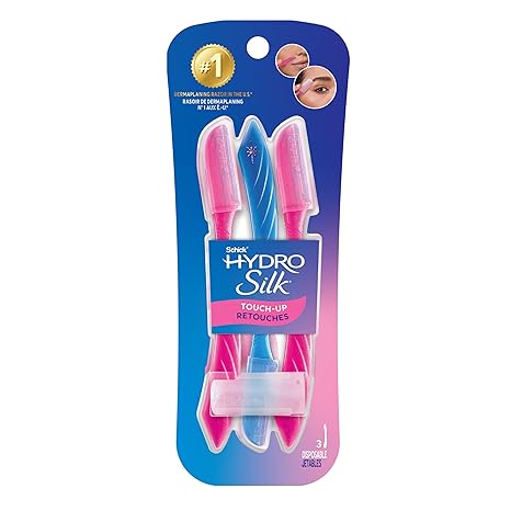 Schick Hydro Silk Touch-Up Dermaplaning Tool with Precision Cover, 3ct | Dermaplane Razor, Face Razors for Women, Peach Fuzz Remover my store