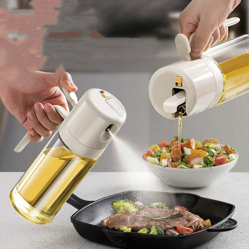 2 In 1 Oil Sprayer Bottle BBQ Cooking Oil Dispenser Olive Oil Pourers Sprayer Kitchen Baking Oil Mister Vinegar Bottle Trusty&Trendy