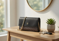 Women's Medium PU Leather Tote Handbag - Crossbody Shoulder Bag with Bow Charm & Adjustable Strap Trusty&Trendy