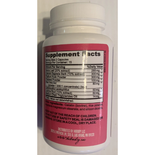 HIBODY Detox & Cleanse Colon , Dietary Suplement, 30 Capsules  New Trusty&Trendy