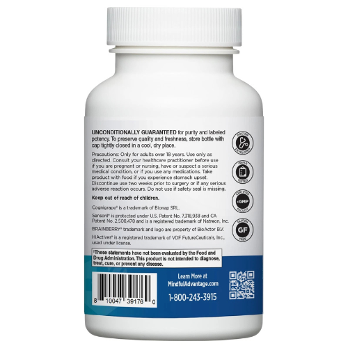 DOCTORS' PREFERRED Mindful Advantage Think Faster Brain Memory Supplements 30Cap  New Trusty&Trendy