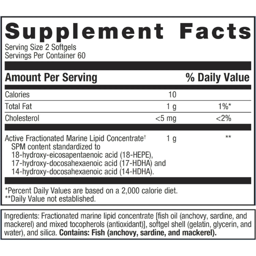 Metagenics SPM Active - 120 count Softgels  New
