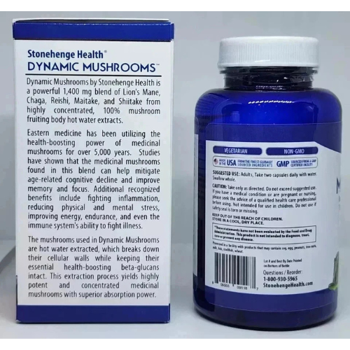 Dynamic Mushroom Blend Supplement 60 Veggie Caps by Stonehenge Health