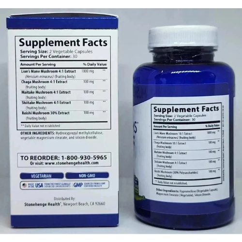 Dynamic Mushroom Blend Supplement 60 Veggie Caps by Stonehenge Health my store