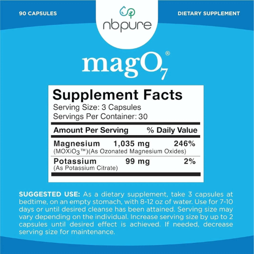 MagO7 Digestive System Cleanse and Detox, 90 Capsules