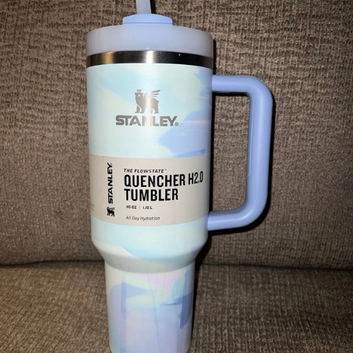 Stanley Cool Serene Quencher Tumbler Straw Cup 40oz Brushstrokes IN HAND Trusty&Trendy
