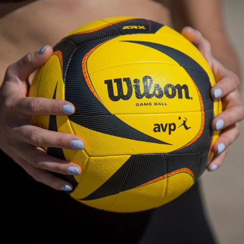 Wilson AVP OPTX Official Beach Volleyball Tour Match Game Ball - Black/Yellow Trusty&Trendy