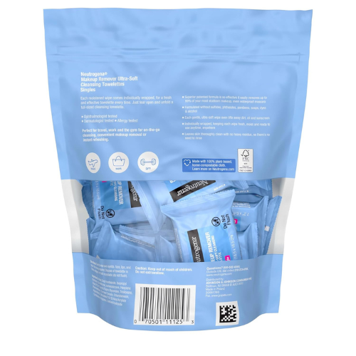 Neutrogena Makeup Remover Wipes, Daily Single Face Cleansing Towelettes, Makeup Removing Cleansing Wipes Removes Dirt & Oil, Alcohol-Free Face Towelettes, 20 ct Trusty&Trendy