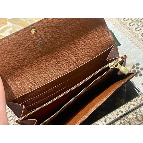 Louis Vuitton Portefeuille Sarah Long Wallet Brown Monogram  New Trusty&Trendy