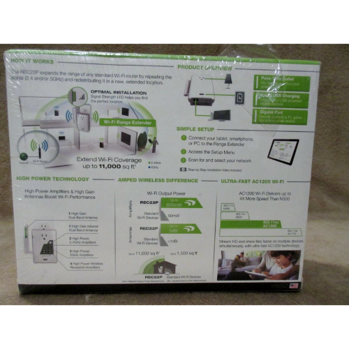 New Amped Wireless High Power Range Extender with AC Pass-Thru REC22PG Trusty&Trendy