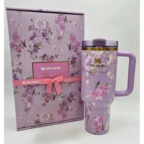 Stanley X Love Shack Fancy Cup 40 oz - Happy Thoughts Quencher Rosa Beaux Purple  New Trusty&Trendy