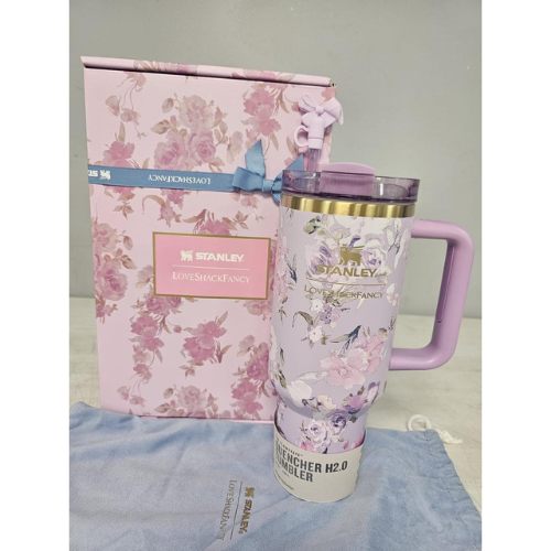 Stanley X Love Shack Fancy Cup 40 oz - Happy Thoughts Quencher Rosa Beaux Purple