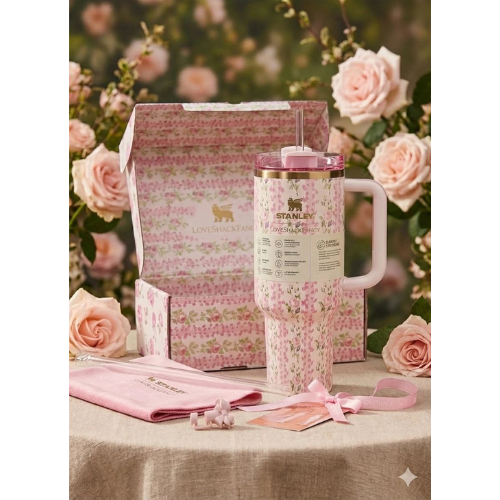 STANLEY FLORAL PINK 40 OZ TUMBLER  New