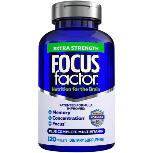 Brain Supplement for Memory, Focus & Cognitive Performance Brain Health Formula Tablets (120 Count)