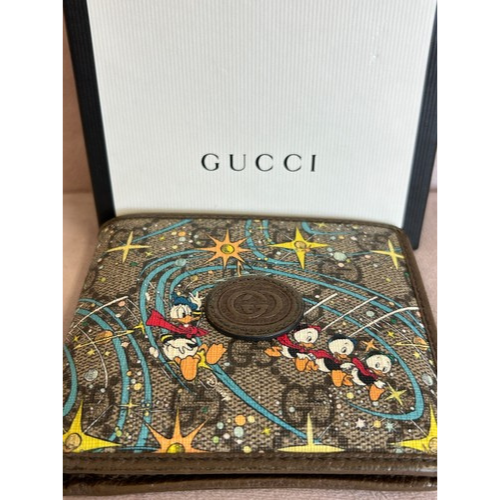 Gucci x Disney GG Supreme Donald Duck billfold wallet my store
