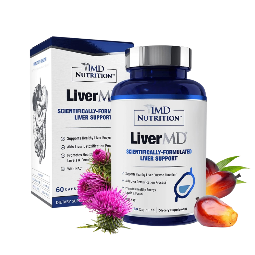 1MD Nutrition LiverMD - Liver Support Supplement | Siliphos Milk Thistle Extr...