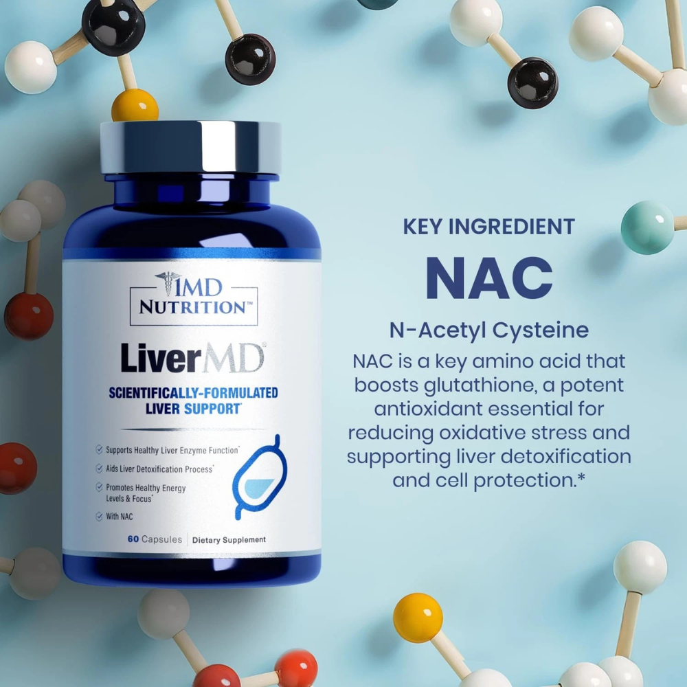 1MD Nutrition LiverMD - Liver Support Supplement | Siliphos Milk Thistle Extr...