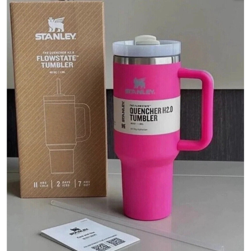 Stanley (Rose Red) 40 oz The Quencher H2.0 Flowstate Tumbler W/Box - NEW! Trusty&Trendy