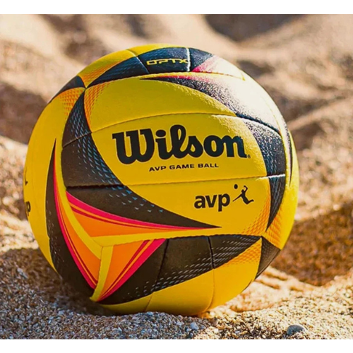 Wilson AVP OPTX Official Beach Volleyball Tour Match Game Ball - Black/Yellow Trusty&Trendy