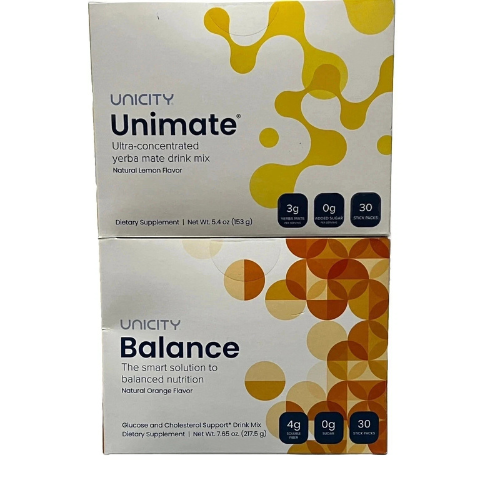 Combo-Unicity Unimate LEMON and Unicity Balance Natural Orange my store