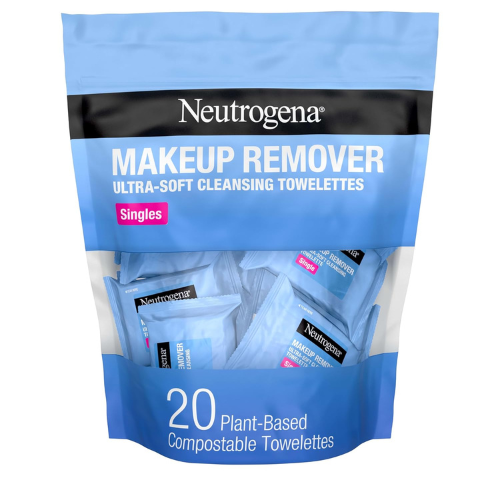 Neutrogena Makeup Remover Wipes, Daily Single Face Cleansing Towelettes, Makeup Removing Cleansing Wipes Removes Dirt & Oil, Alcohol-Free Face Towelettes, 20 ct Trusty&Trendy
