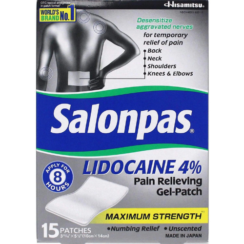 Salonpas Licodaine Pain Relieving Maximum Strength Gel Patch 15 Patches Trusty&Trendy