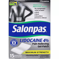 Salonpas LIDOCAINE Pain Relieving Maximum Strength Gel 15Patch Trusty&Trendy