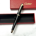 Cartier Black Gold Composite Executive Rollerball Pen Rare AD VIP Gift Trusty&Trendy