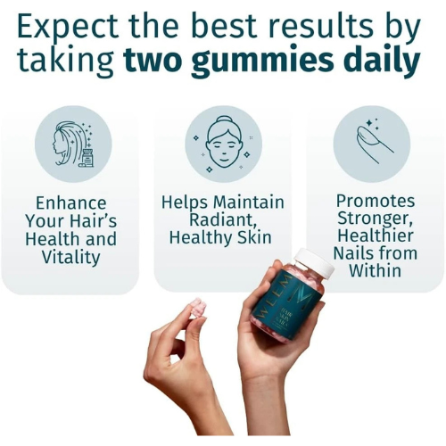 Skin & Nails Support Gummies for Healthy Hair Growth, Strong Nails & Radiant Skin