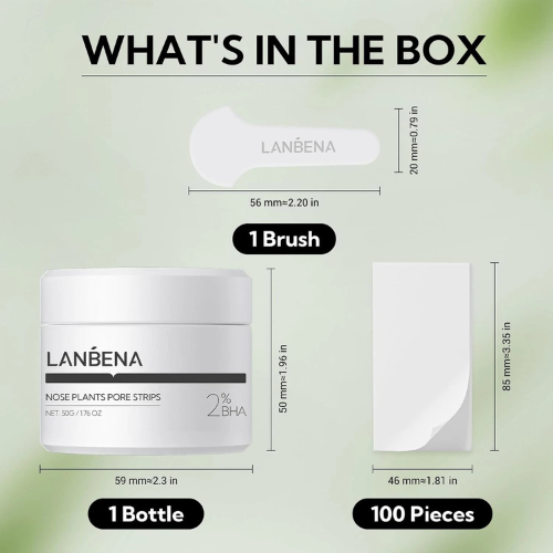 LANBENA Pore Strips Blackhead Remover 100 pcs
