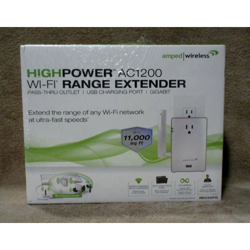 New Amped Wireless High Power Range Extender with AC Pass-Thru REC22PG Trusty&Trendy