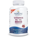 Nordic Naturals Vitamin D3+K2 Gummies Pomegranate Aid Muscle Function 120 Gummie Trusty&Trendy