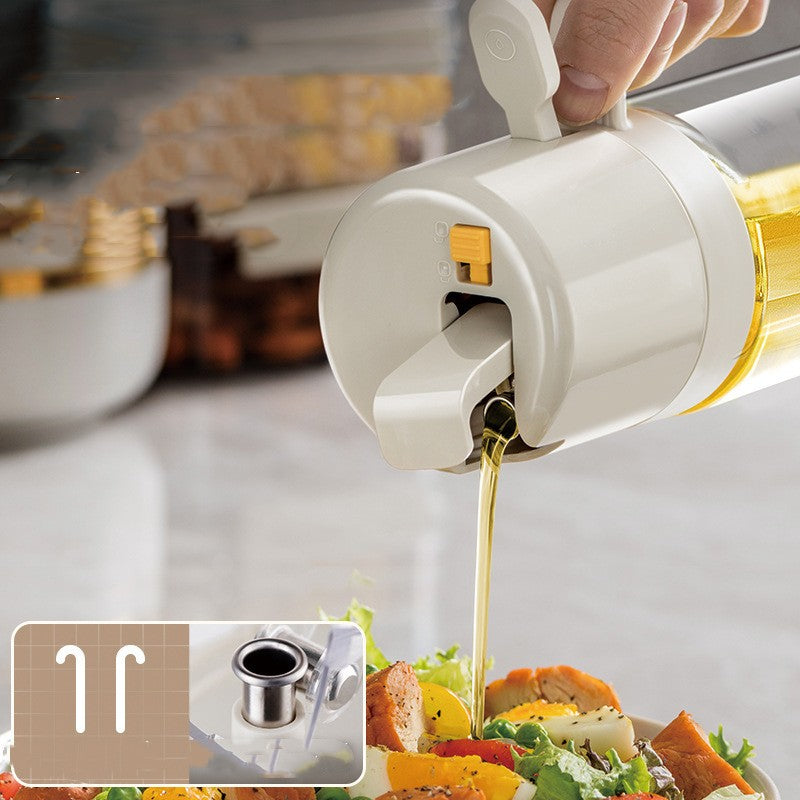2 In 1 Oil Sprayer Bottle BBQ Cooking Oil Dispenser Olive Oil Pourers Sprayer Kitchen Baking Oil Mister Vinegar Bottle Trusty&Trendy