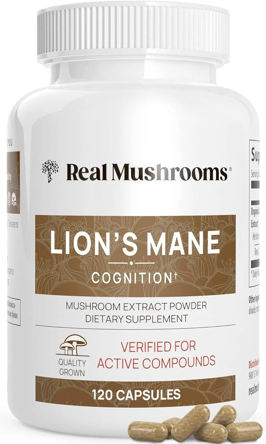 Lions Mane Mushroom Cognition Capsules Lions Mane Mushroom Powder (120 Capsules)