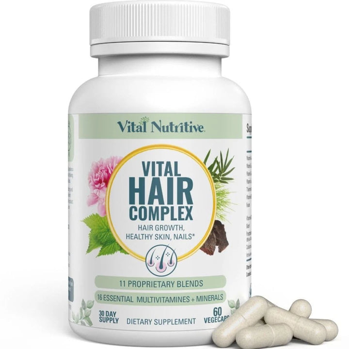 VITAL NUTRITIVE Vital Hair Complex – Biotin Vitamin B Hair Vitamins for Wome...