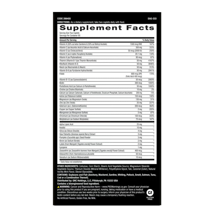 GNC Mega Men Multivitamin Immune Energy Boost Support Antioxidants 180pcs NEW