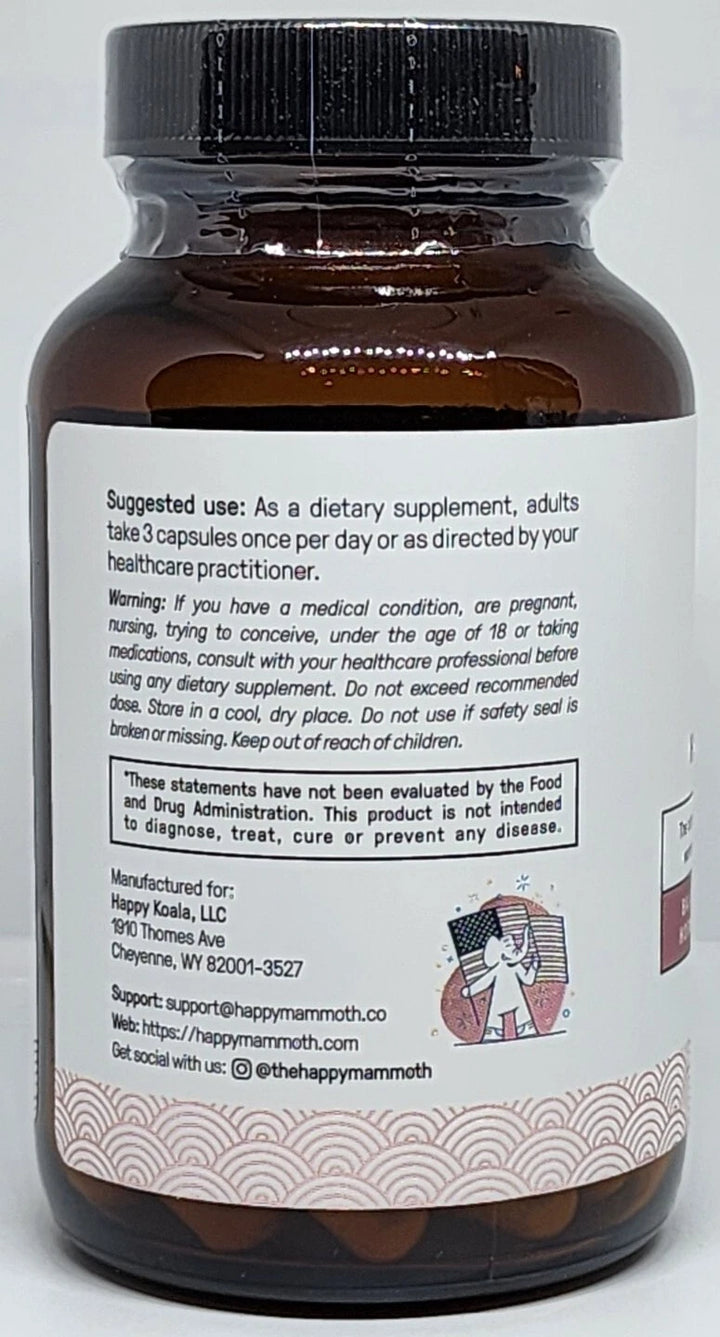Happy Mammoth Hormone Harmony Dietary Supplement 72 Capsules New