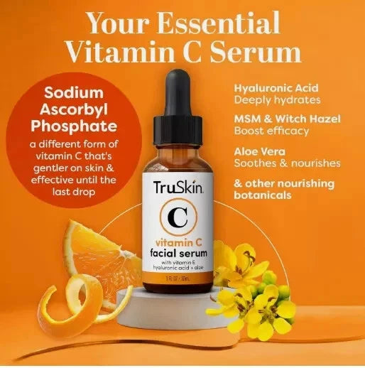 2 x 1oz TruSkin Vitamin C Anti Aging Facial Serum  New