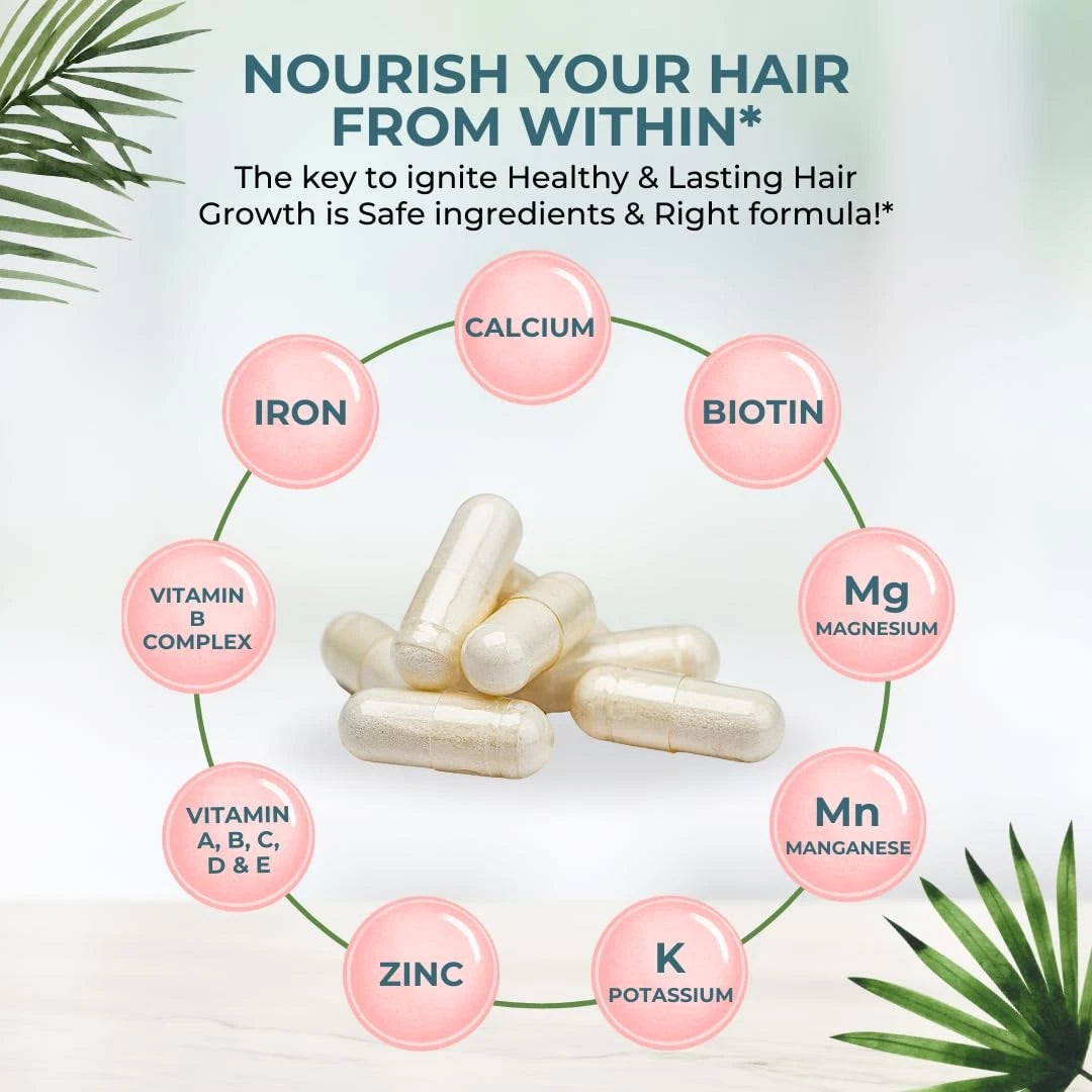 VITAL NUTRITIVE Vital Hair Complex – Biotin Vitamin B Hair Vitamins for Wome...