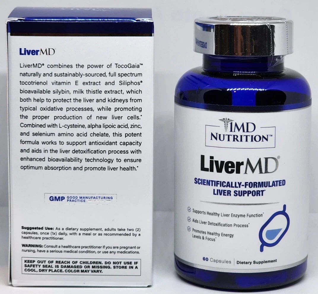 1MD LiverMD Liver Repair Support Supplement New Sealed 60 Capsules Trusty&Trendy