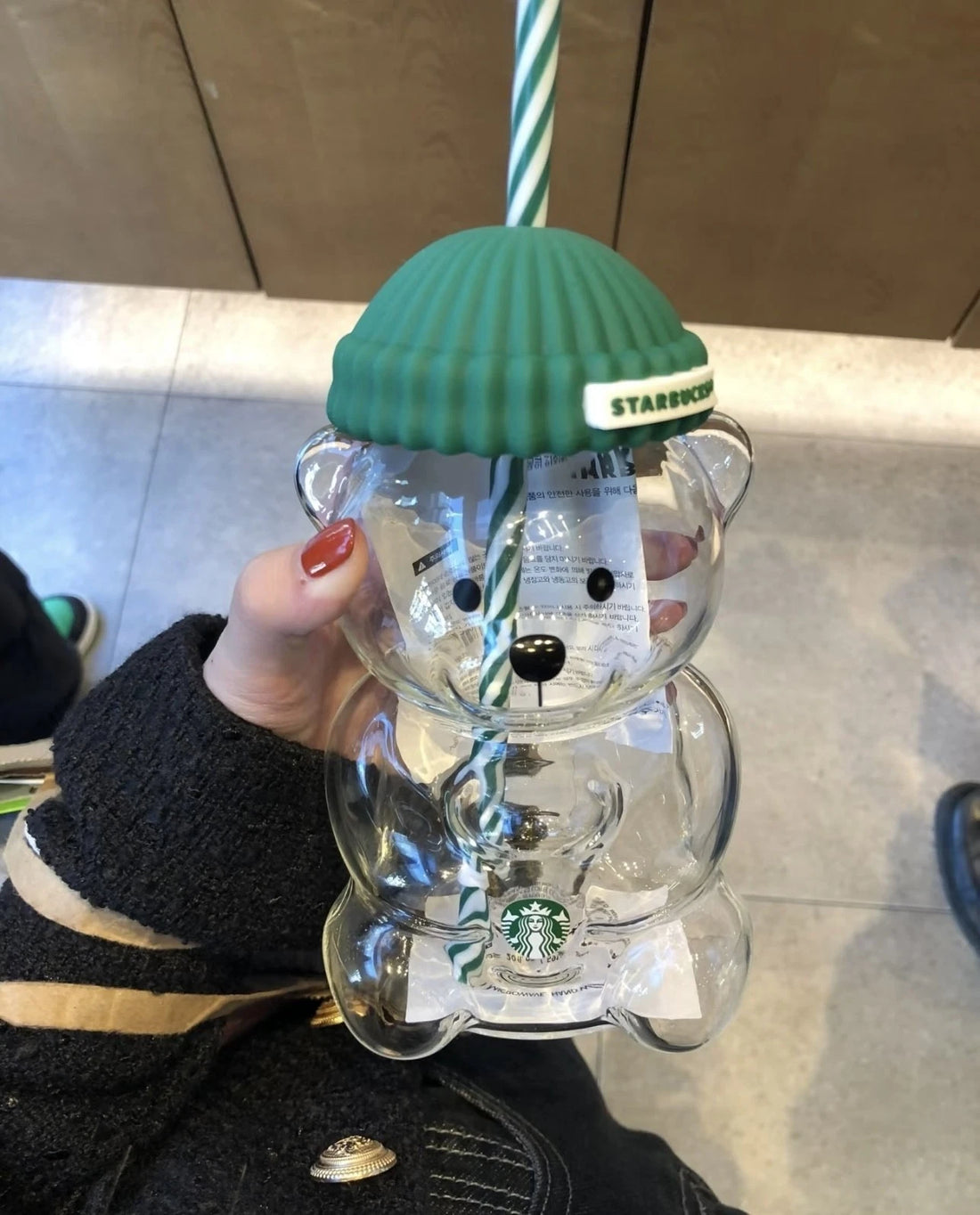 2026 Starbucks Barista Bear Cup Limited Edition Glass Cup
